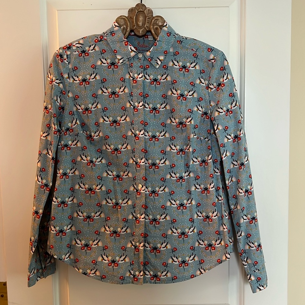 Boden bird print shirt